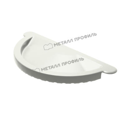 Заглушка желоба PE МеталлоПрофиль 125 90 RAL 9003 белая