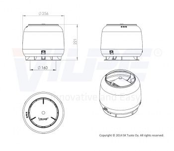 Колпак VILPE d=160 мм зеленый 731836