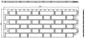 Панель Альта-Профиль Кирпич клинкерный 1130*420 0,48 м2 белый