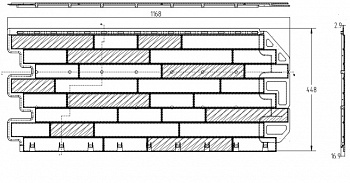Панель Альта-Профиль Кирпич Антик 1060*420 0,49 м2 рим