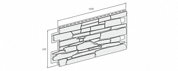 Панель отделочная VOX Solid Stone 0,42 м2 SICILY 3009681